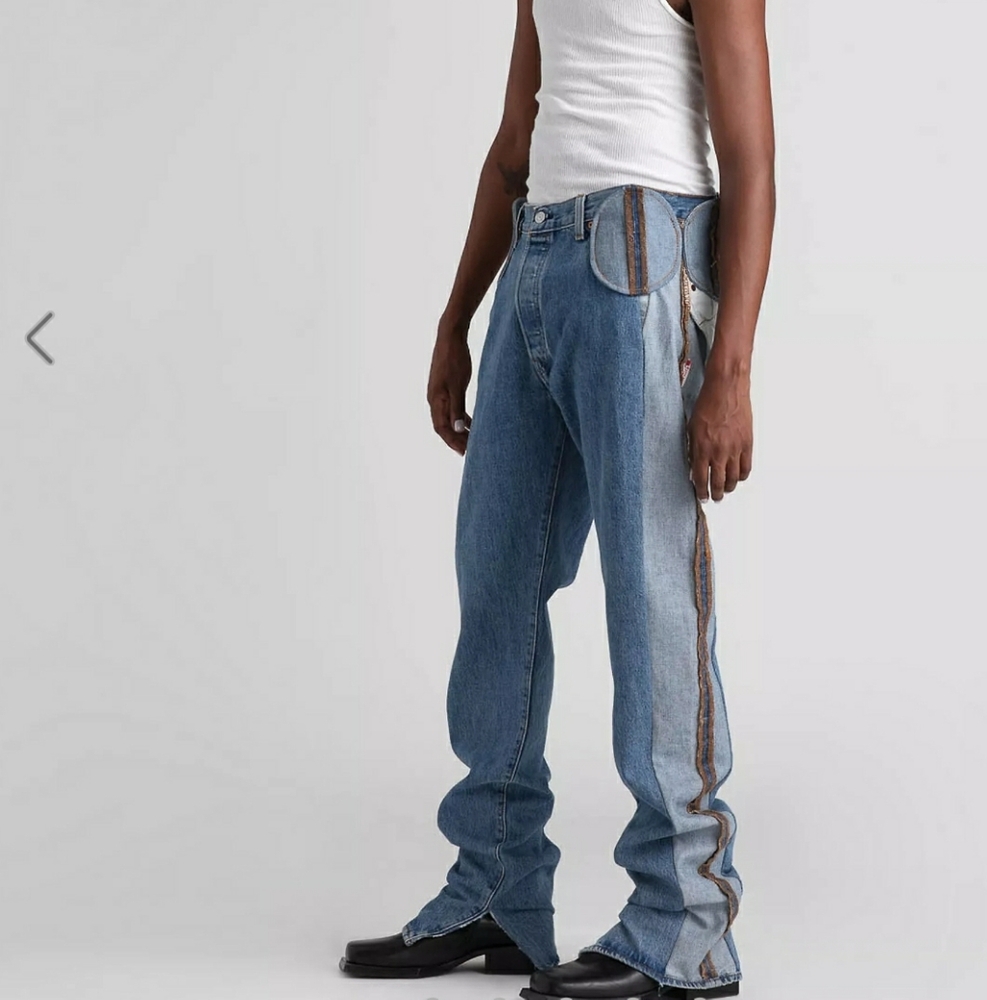 Sami Miro Vintage X Levi's Unisex Porterhouse Circle Pocket Jeans 32 NWT